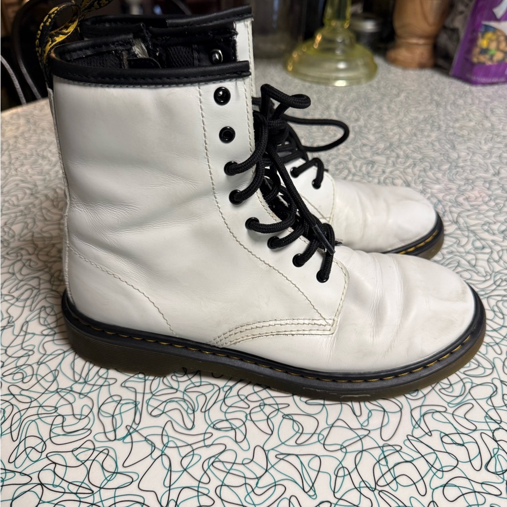 White Dr Marten White Boots